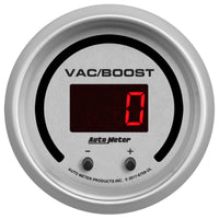 Autometer 52.4mm Silver Switchable 0-1600 PSI/0-110 BAR Vacuum/Boost Ultra-Lite Elite Digital Gauge - Burkken Auto Parts