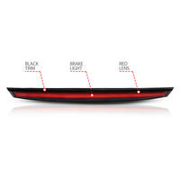 ANZO 2007-2014 Chevrolet Suburban 1500 LED 3rd Brake Light Black Housing Red Lens w/ Spoiler 1pc - Burkken Auto Parts