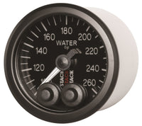 Autometer Stack Pro Control 52mm 100-260 deg F Water Temp Gauge - Black (1/8in NPTF Male) - Burkken Auto Parts