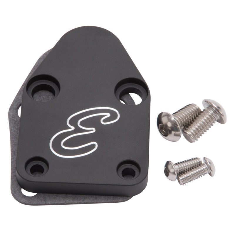 Edelbrock Fuel Pump Block-Off Plate SBC Billet Aluminum - Burkken Auto Parts