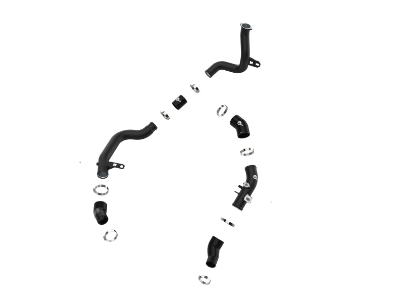 aFe 19-22 Hyundai Veloster N L4 2.0L (t) BladeRunner Aluminum Hot & Cold Charge Pipe Kit - Black - Burkken Auto Parts