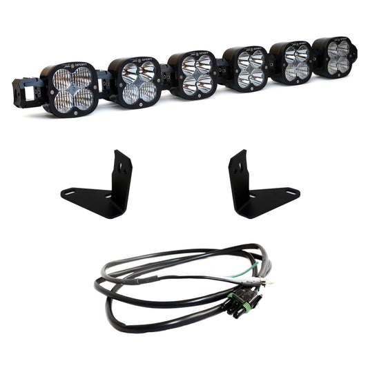 Baja Designs 2021+ Ford Bronco 6 XL Linkable Light Bar Kit Steel Bumper Mount w/Upfitter - Burkken Auto Parts