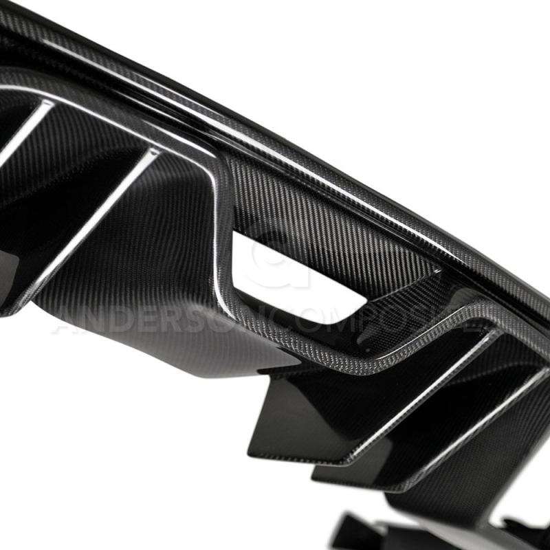 Anderson Composites 15-17 Ford Mustang Type-AR Rear Diffuser Quad Tip - Burkken Auto Parts