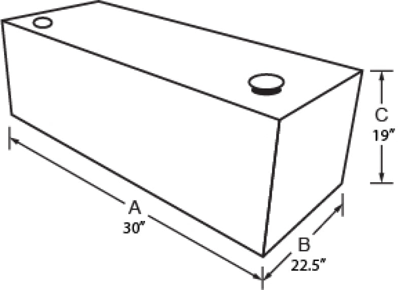 Tradesman Aluminum Rectangular Liquid Storage Tank (55 Gallon Capacity) - Brite - Burkken Auto Parts