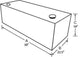 Tradesman Aluminum Rectangular Liquid Storage Tank (55 Gallon Capacity) - Brite - Burkken Auto Parts