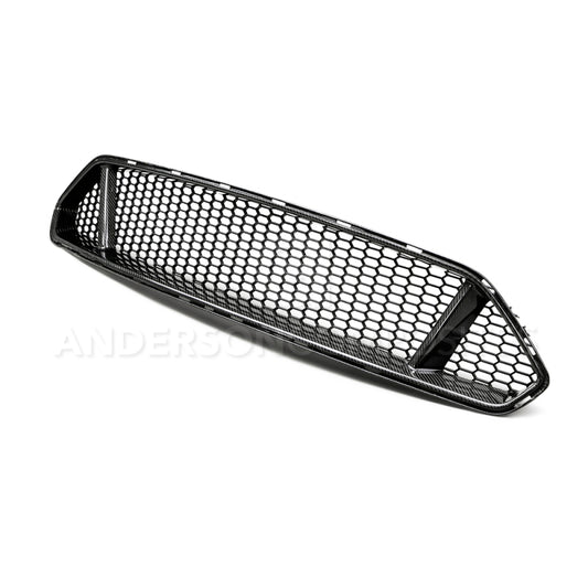 Anderson Composites 2018 Ford Mustang Type-GT Carbon Fiber Upper Grille - Burkken Auto Parts