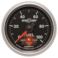 Autometer Sport-Comp II 52mm 0-100 PSI Fuel Pressure Gauge - Burkken Auto Parts