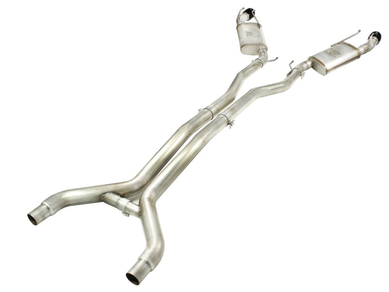 aFe MACHForce XP Exhaust 3in Stainless Stee CB/10-13 Chevy Camaro V8-6.2L (td) (gloss blk tip) - Burkken Auto Parts
