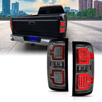 ANZO 2014-2018 Chevy Silverado 1500 LED Taillights Smoke - Burkken Auto Parts