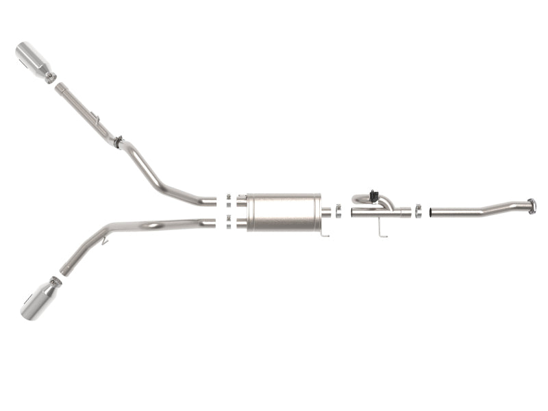 aFe Gemini XV 3in 304 SS Cat-Back Exhaust 15-20 Ford F-150 V6 2.7L/3.5 w/ Polished Tips - Burkken Auto Parts