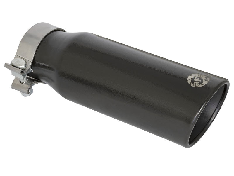 aFe MACH Force-Xp 409 Stainless Steel Clamp-on Exhaust Tip 3in Inlet 4in Outlet - Black - Burkken Auto Parts