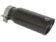 aFe MACH Force-Xp 409 Stainless Steel Clamp-on Exhaust Tip 3in Inlet 4in Outlet - Black - Burkken Auto Parts