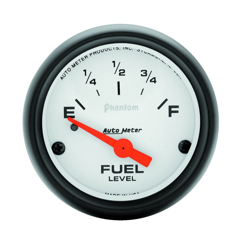 Autometer Phantom 2-1/16 inch Fuel Level Gauge - Burkken Auto Parts