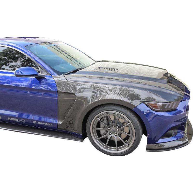 Anderson Composites 15-16 Ford Mustang GT 350 Style Carbon Fiber Front Fenders - Burkken Auto Parts