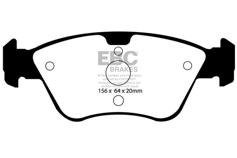 EBC 03-08 Chrysler Crossfire 3.2 Redstuff Front Brake Pads - Burkken Auto Parts