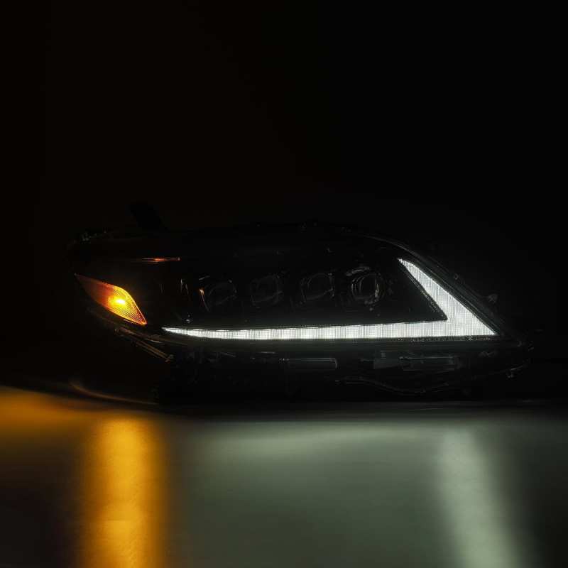 AlphaRex 11-21 Toyota Sienna LUXX LED Proj Headlights Plank Style Alpha Black w/Seq Signal/DRL - Burkken Auto Parts