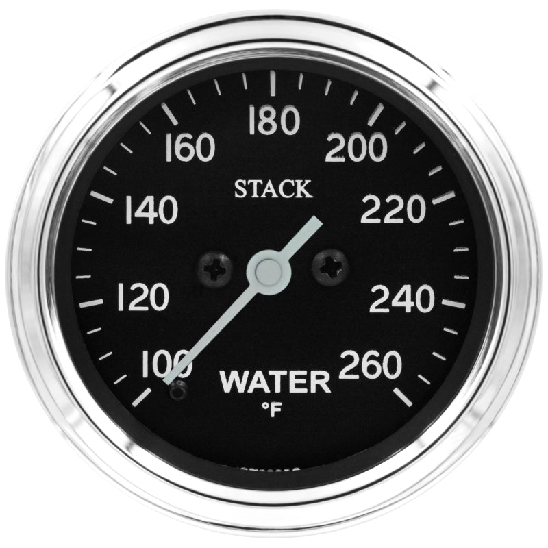 Autometer Stack 52mm 100-260 Deg F 1/8in NPTF Male Pro Stepper Motor Water Temp Gauge - Classic - Burkken Auto Parts