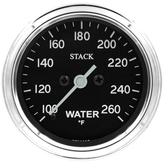 Autometer Stack 52mm 100-260 Deg F 1/8in NPTF Male Pro Stepper Motor Water Temp Gauge - Classic - Burkken Auto Parts