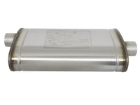 aFe MACHForce XP SS Muffler 3in Center Inlet / 3in Offset Outlet 22in L x 11n W x 6in H Body - Burkken Auto Parts