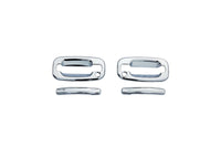 AVS 07-13 Chevy Silverado 1500 Door Handle Covers (2 Door) 4pc Set - Chrome - Burkken Auto Parts