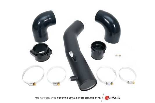 AMS Performance 2020+ Toyota Supra A90 Aluminum 3in Charge Pipe Kit - Burkken Auto Parts