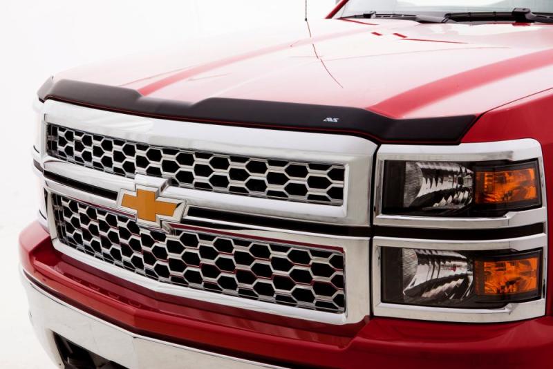 AVS 15-18 Chevy Silverado 2500 Crew Cab Ventvisor & Aeroskin Deflector Combo Kit - Matte Black - Burkken Auto Parts