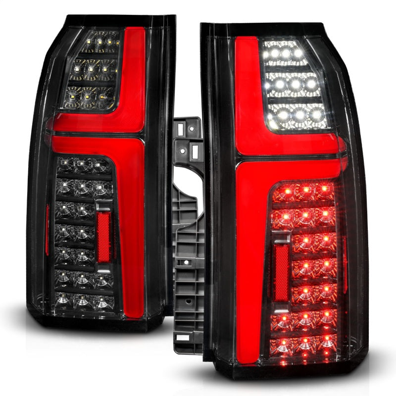 ANZO 15-20 Chevrolet Tahoe Sequential LED Tube Taillights Black - Burkken Auto Parts
