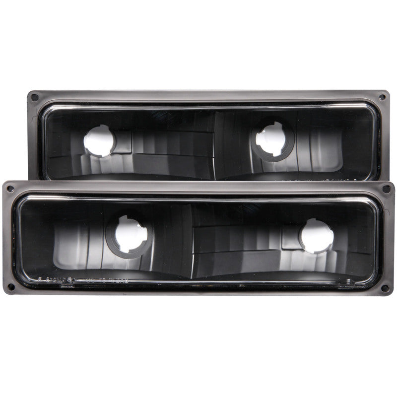 ANZO 1988-1998 Chevrolet C1500 Euro Parking Lights Black - Burkken Auto Parts