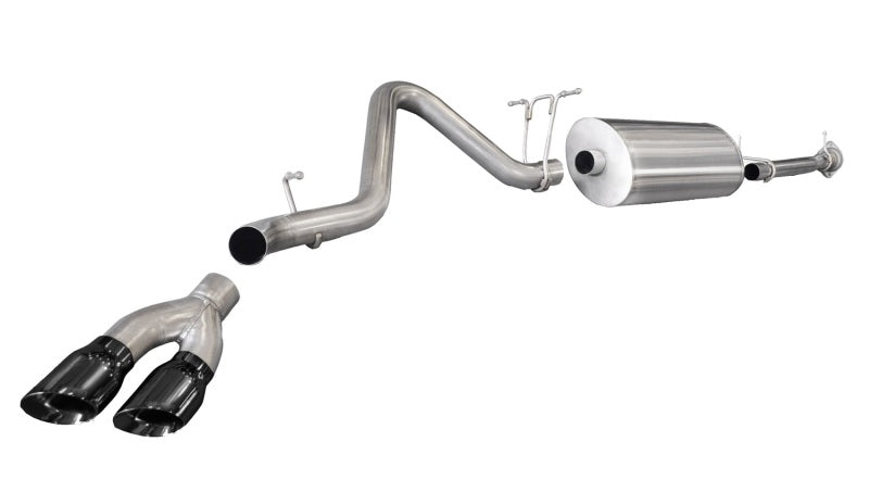Corsa 11-12 Chevrolet Silverado Crew Cab/Std. Bed 2500 6.0L V8 Black Sport Cat-Back Exhaust - Burkken Auto Parts