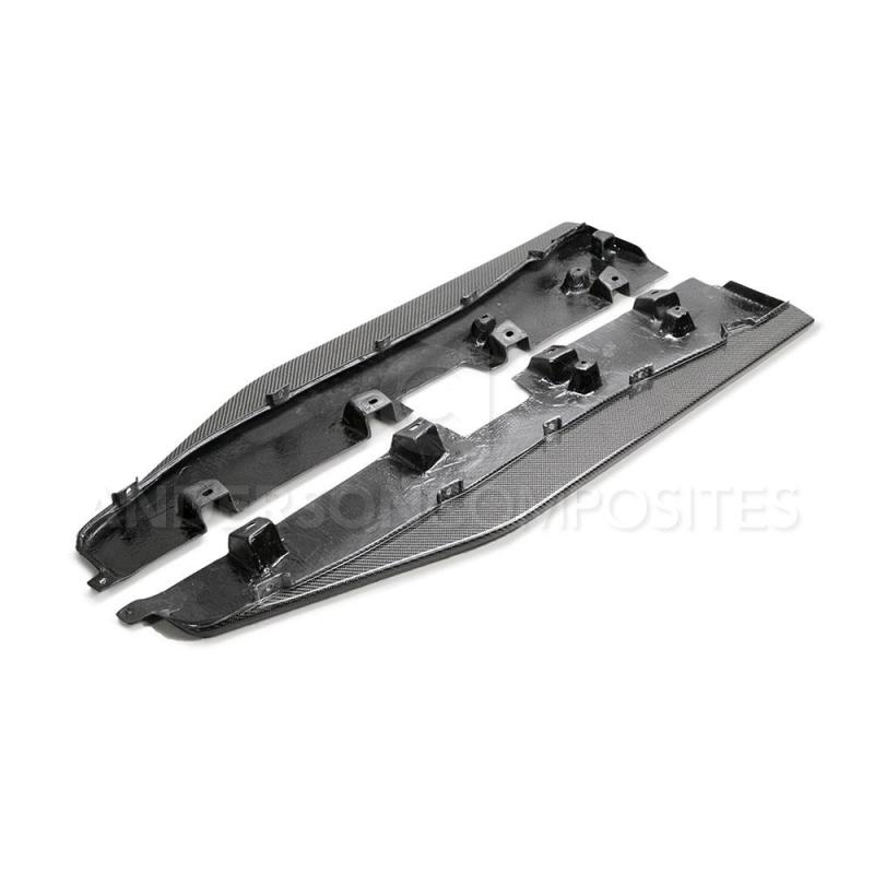 Anderson Composites 2020 Ford Mustang/Shelby GT500 Carbon Fiber Side Splitters - Burkken Auto Parts