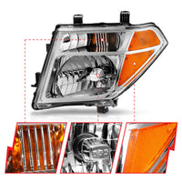 ANZO 2005-2008 Nissan Pathfinder Crystal Headlight Chrome Amber (OE Replacement) - Burkken Auto Parts