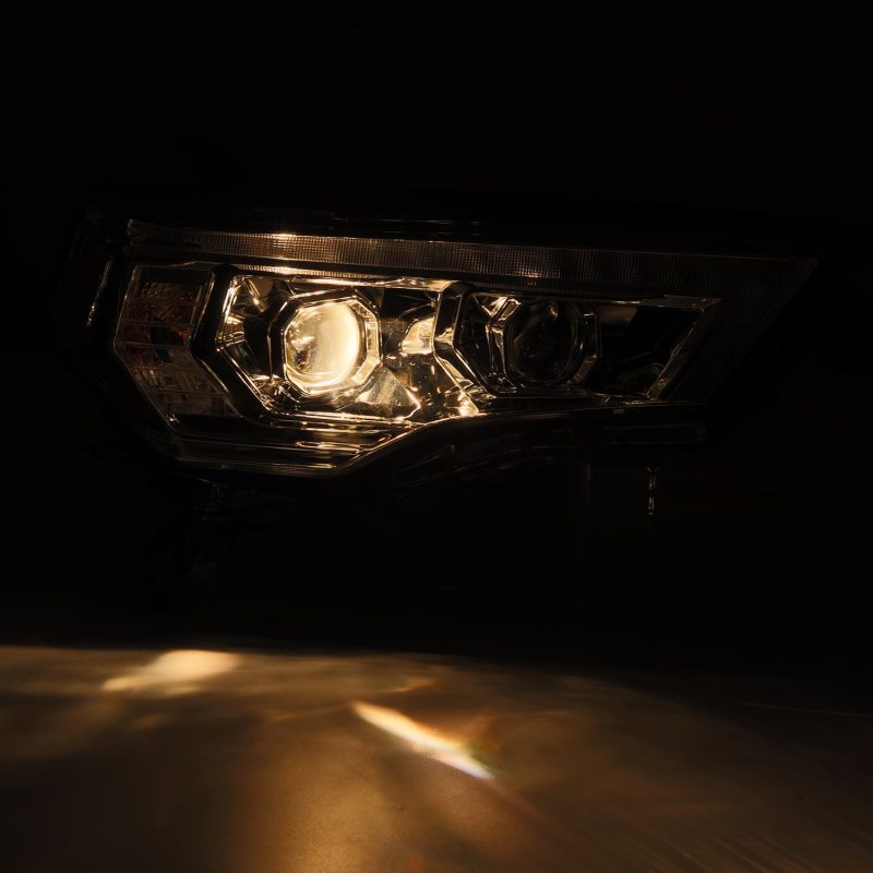 AlphaRex 14-20 Toyota 4Runner PRO-Series LED Proj Headlights Alpha-Black w/Sequential Signal/DRL - Burkken Auto Parts