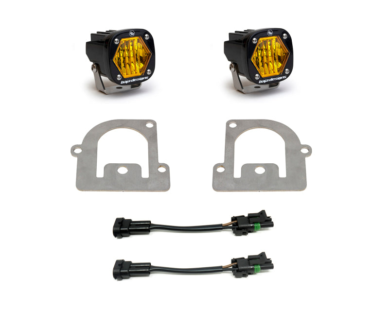 Baja Designs 21+ Ford Bronco Sport S1 WC LED Fog Pocket Light Kit - Amber - Burkken Auto Parts