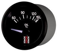 Autometer Stack 52mm 60-150 Deg C M10 Male Electric Oil Temp Gauge - Black - Burkken Auto Parts