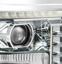 AlphaRex 11-16 Ford F-250 SD PRO-Series Projector Headlights Plank Style Design Chrome w/Seq Signal - Burkken Auto Parts
