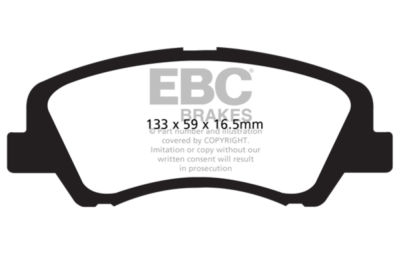 EBC 12+ Hyundai Accent 1.6 Greenstuff Front Brake Pads - Burkken Auto Parts