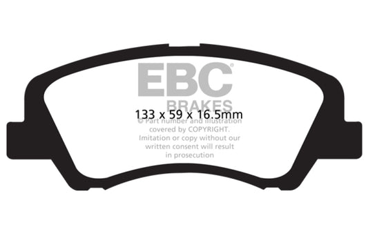 EBC 12+ Hyundai Accent 1.6 Greenstuff Front Brake Pads - Burkken Auto Parts