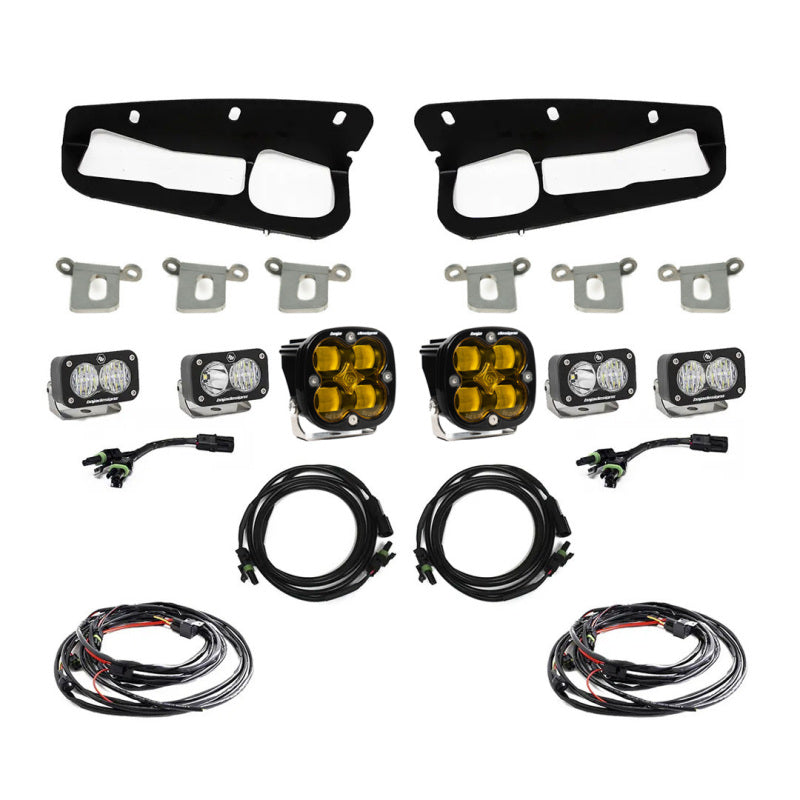 Baja Designs 2021+ Ford Bronco Amber SAE Fog Pocket Kit - Burkken Auto Parts