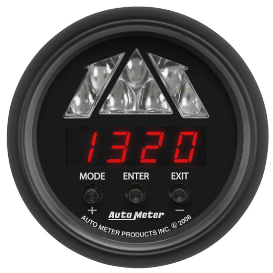 Autometer Z-Series 2-1/16in Tachometer Digital 16000 RPM w/ LED Shift Light - Burkken Auto Parts