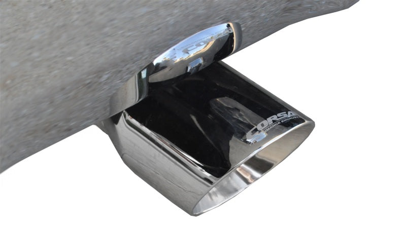 Corsa 14-19 GMC Sierra/Chevy Silv 1500 Crew Cab/Std. Bed 5.3L V8 Polished Sport Dual Rear CB Exhaust - Burkken Auto Parts