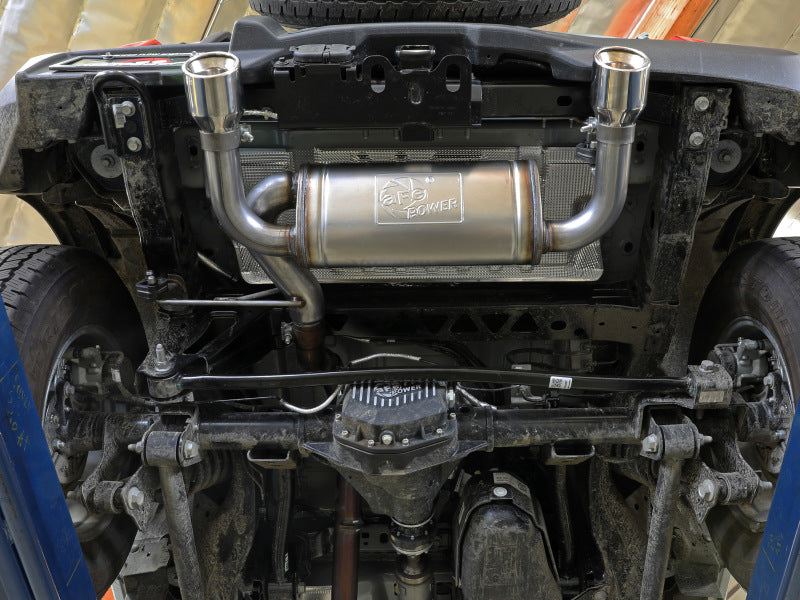 aFe Vulcan 3in 304 SS Axle-Back Exhaust 2021 Ford Bronco L4-2.3L (t)/V6-2.7L (tt) w/ Black Tips - Burkken Auto Parts