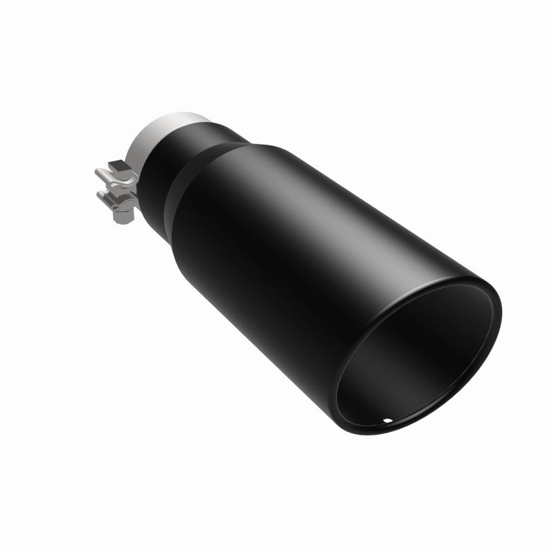 MagnaFlow Tip Stainless Black Coated Single Wall Round Single Outlet 5in Dia 3.5in Inlet 14.5in L - Burkken Auto Parts