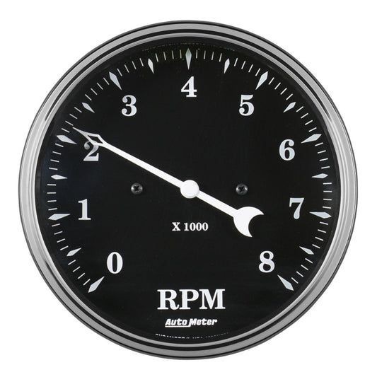 Auto Meter Gauge Tachometer 5in 8k RPM In-Dash Old Tyme Black - Burkken Auto Parts
