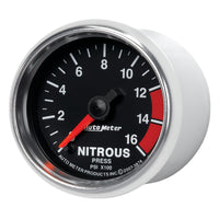 Autometer GS 2 1/16in. 1600PSI Nitrous Fuel Pressure Gauge - Burkken Auto Parts