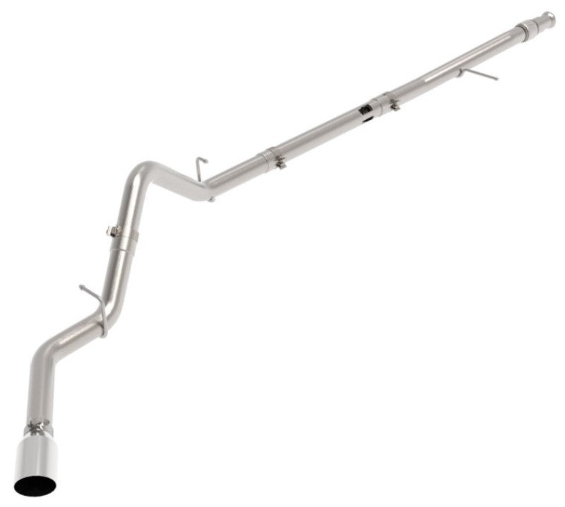 aFe Large Bore-HD 3in 409SS DPF-Back 20-21 GM Trucks L6-3.0L (td) LM2 - Polished Tip - Burkken Auto Parts
