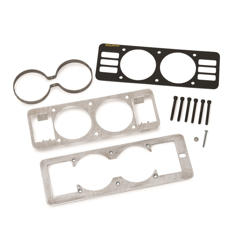 Autometer 87-93 Ford Mustang Black Dual Gauge Cage w/ Vents - Burkken Auto Parts