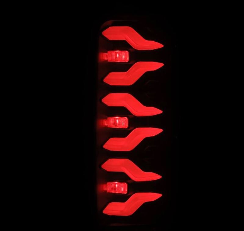 AlphaRex 87-96 Ford Bronco/F-150 Luxx-Series LED Tail Lights - Black - Burkken Auto Parts
