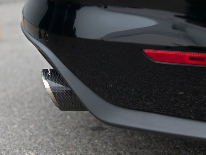 aFe MACH Force Xp SS Axle Back Exhaust System w/ Carbon Fiber Tips 15-17 Ford Mustang GT V8-5.0L - Burkken Auto Parts