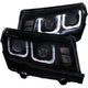ANZO 2014-2015 Chevrolet Camaro Projector Headlights w/ U-Bar Black - Burkken Auto Parts