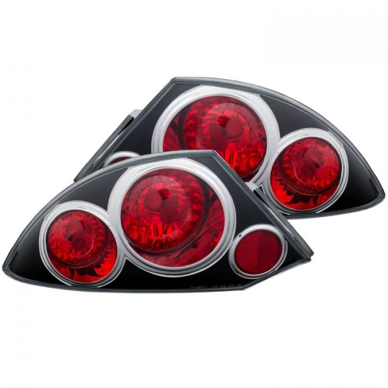 ANZO 2000-2005 Mitsubishi Eclipse Taillights Black - Burkken Auto Parts